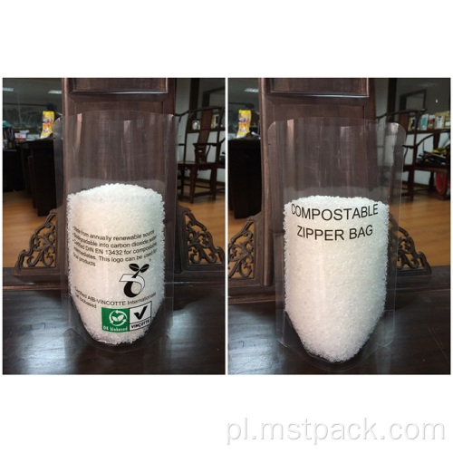 Plastikowa torba biodegradowalna ulegająca biodegradacji z zamkiem